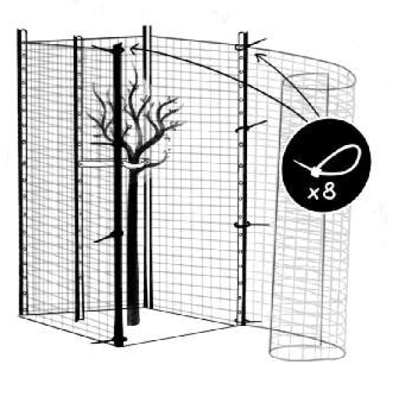 Quincaillerie - Clôture à chevreuil pour un arbre fruitier