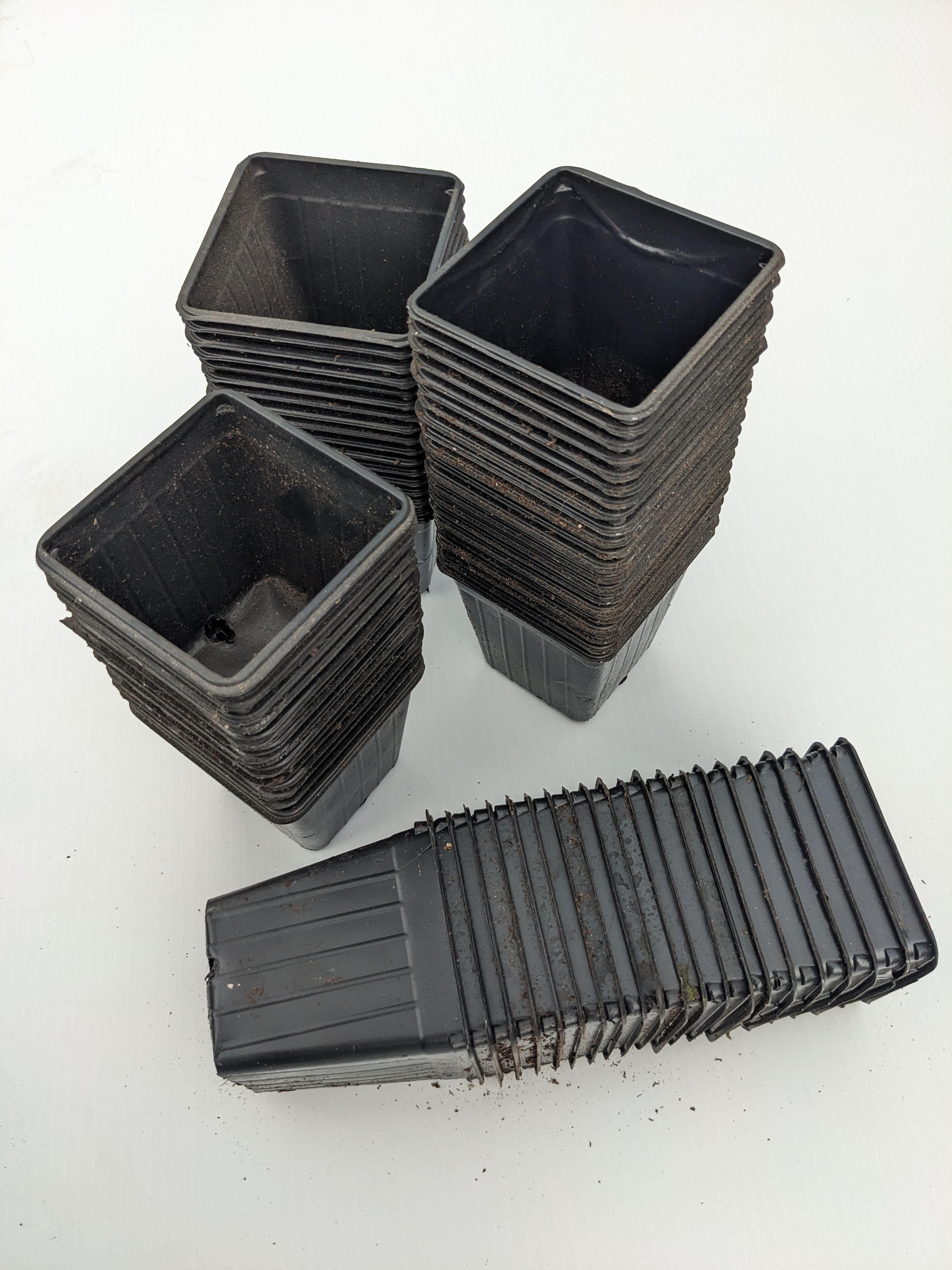 Lot de 25 pots de production noirs