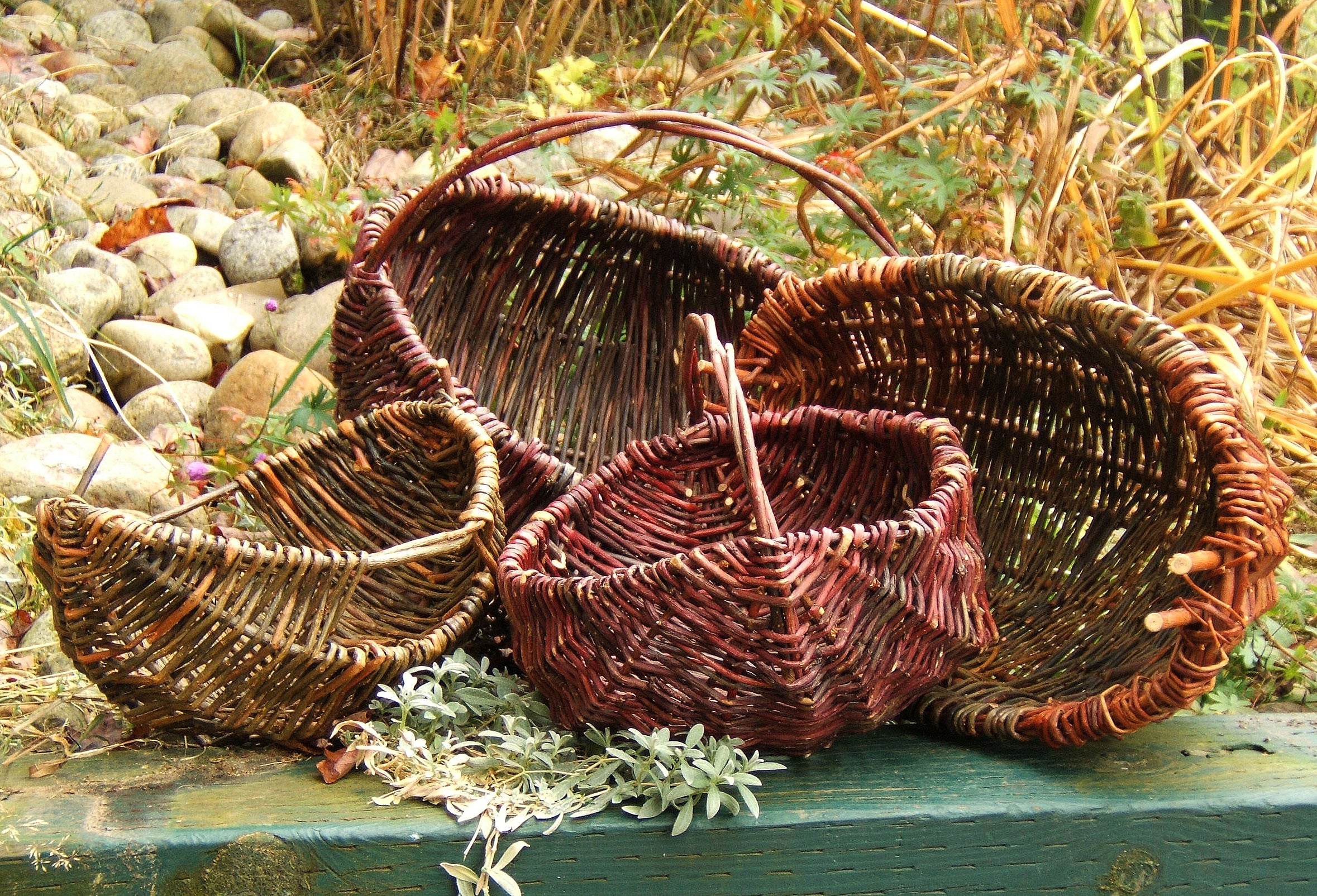 Panier de saule tressé