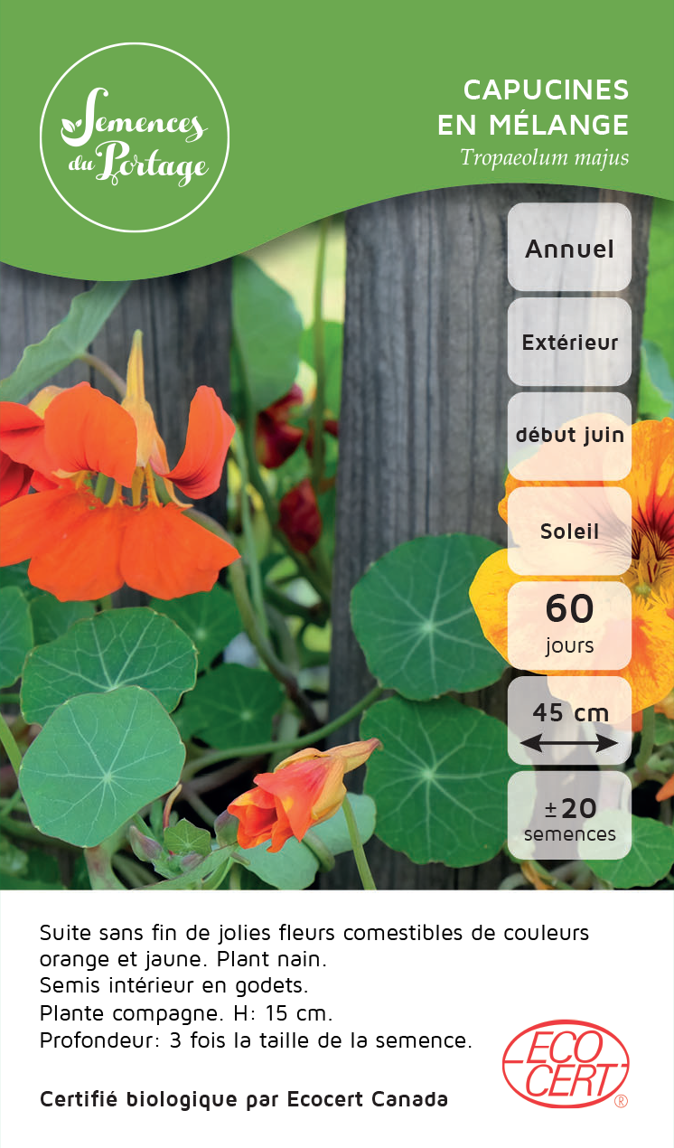 Capucine en mélange - Sachet Bio - Semences du Portage