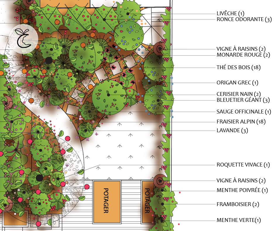 Exemples : Zoom sur des plans d'aménagement finaux