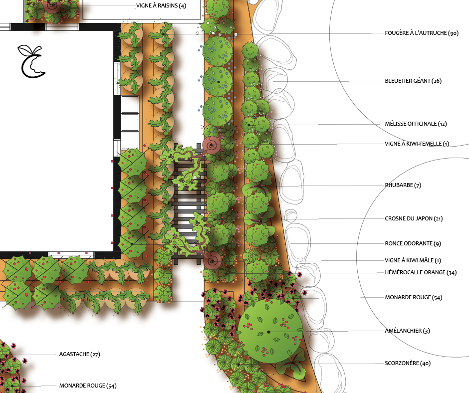 Exemples : Zoom sur des plans d'aménagement finaux