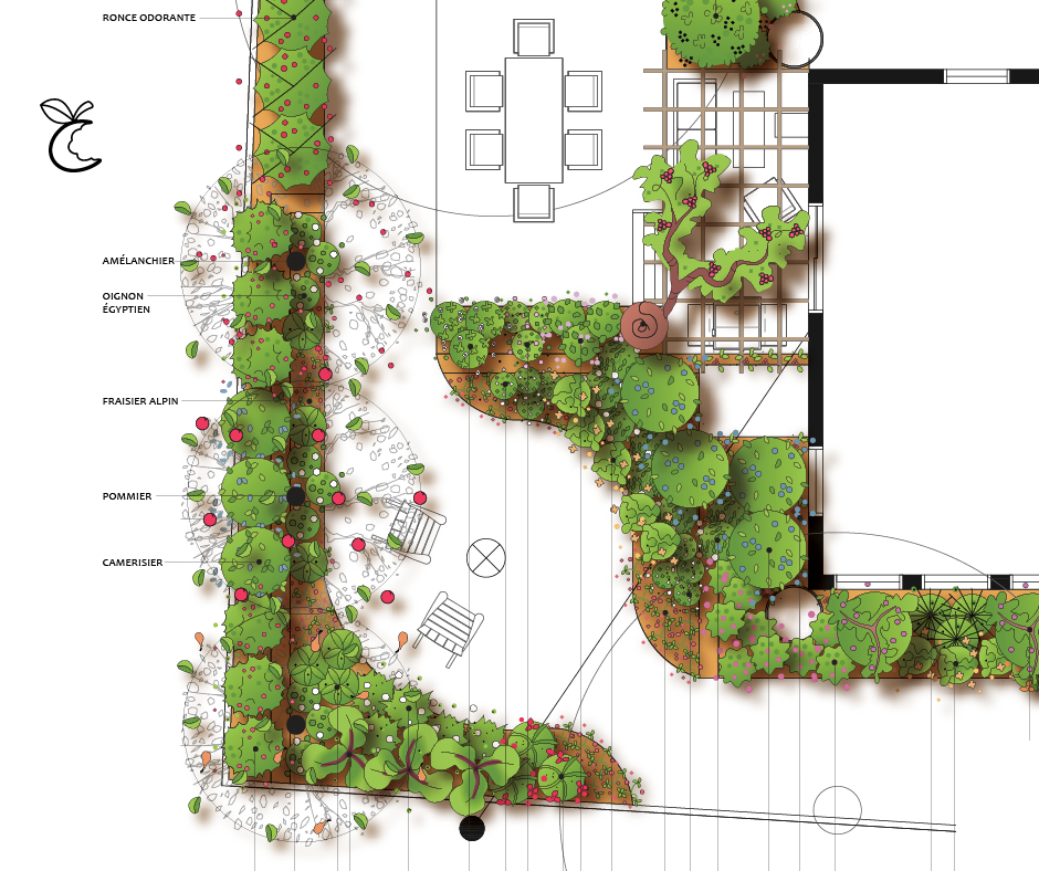 Exemples : Zoom sur des plans d'aménagement finaux