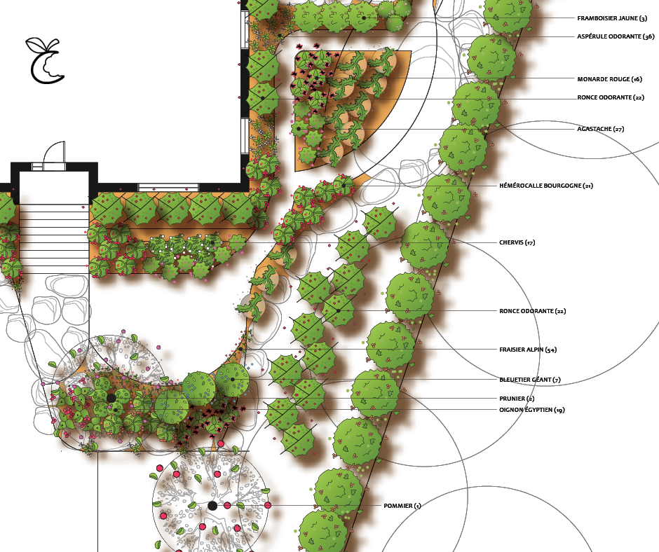 Exemples : Zoom sur des plans d'aménagement finaux