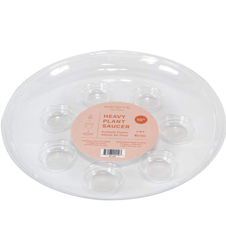 Soucoupe rigide en plastique transparent