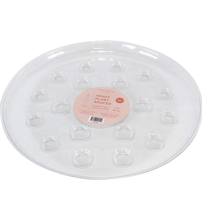 Soucoupe rigide en plastique transparent