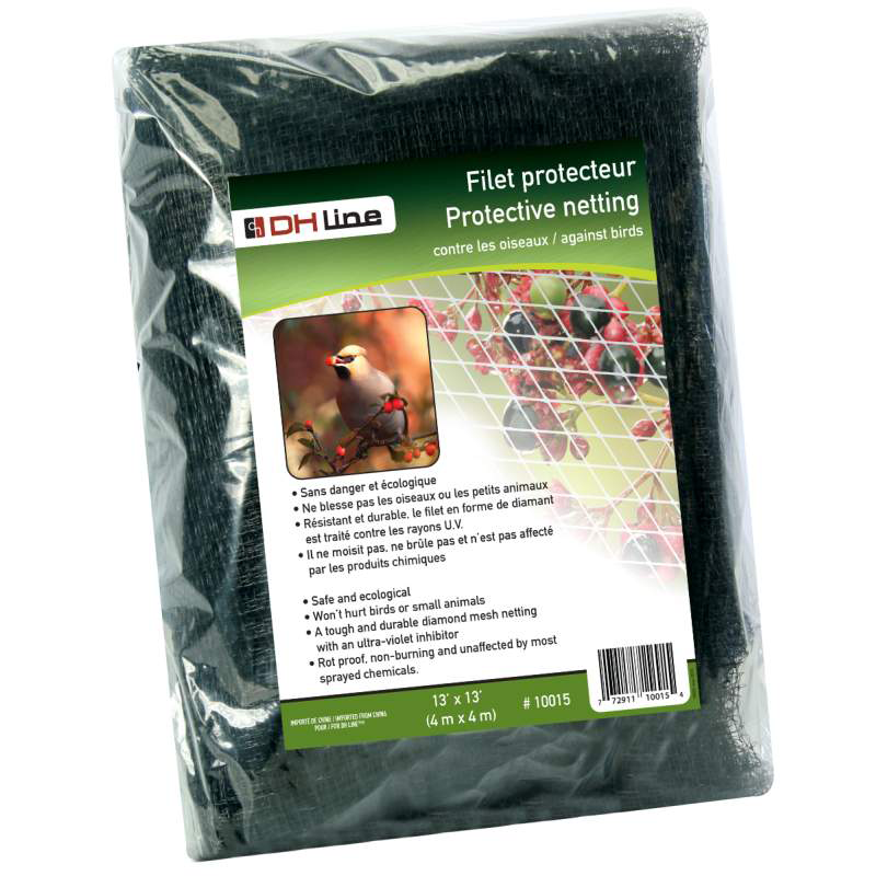 Croque Paysage,matériel aménagement comestible,Filet anti-oiseaux noir,jardinerie autonomie alimentaire,Québec,Laurentides,Val-David