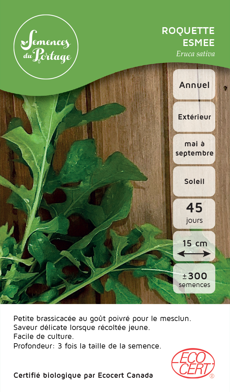 Roquette Esmee - Sachet Bio - Semences du Portage