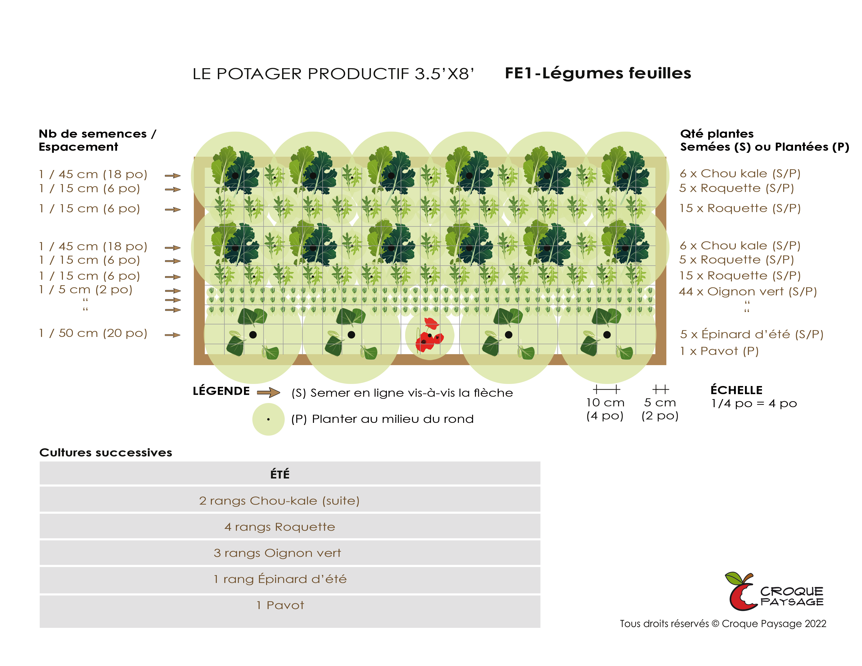 Planification potager légume fruit